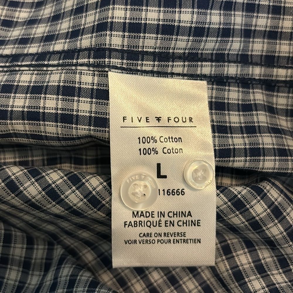 FIVE FOUR l Mark Mcnairy button up shirt plaid large - Picture 5 of 5